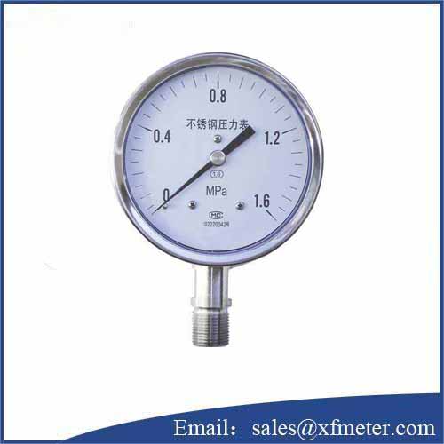 Y-100BF Stainless steel pressure gauge